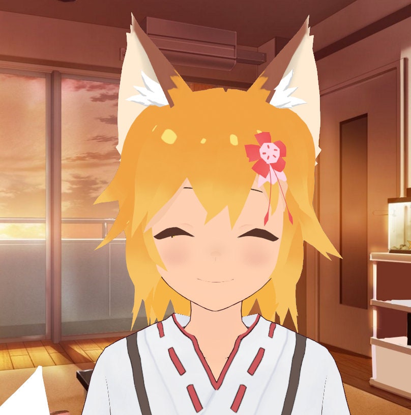 Senko Avatar vtuber 3d for streamers Fox avatar Fox ears