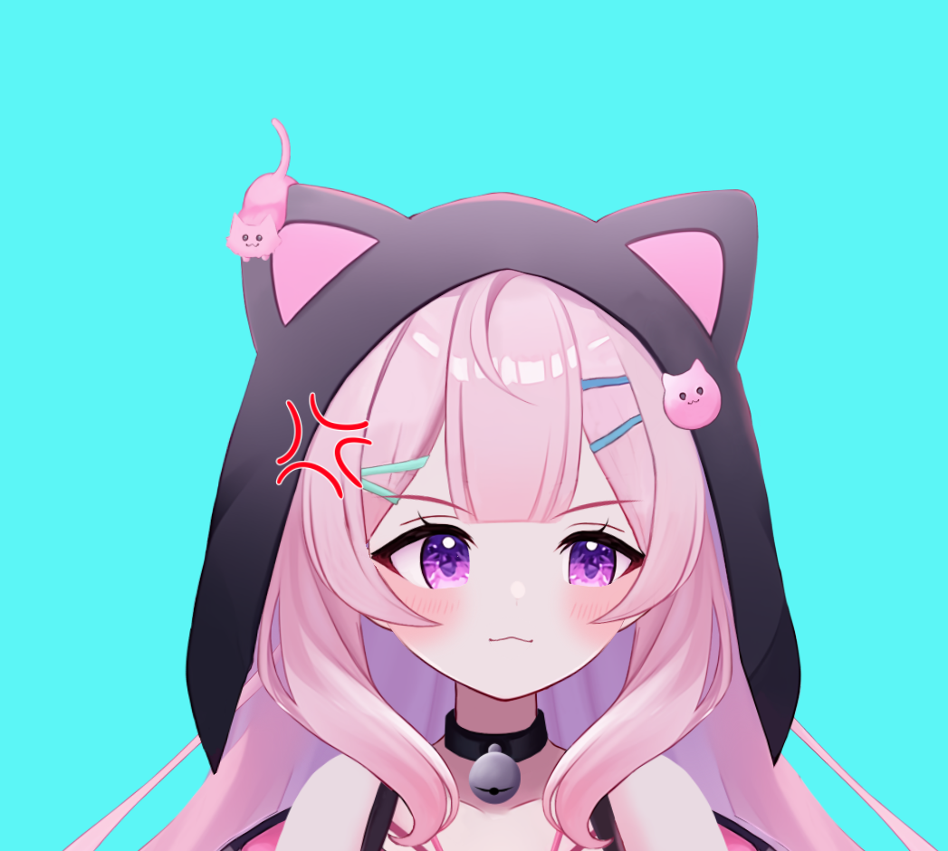 Cat Girl Vtuber Avatar 2d Live 2d with 5 Expressions Iphone Traking For twitch