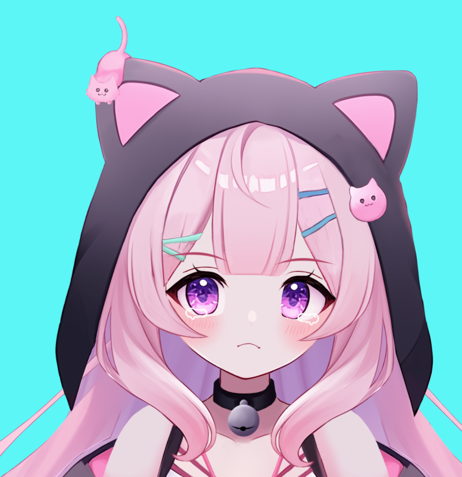 Cat Girl Vtuber Avatar 2d Live 2d with 5 Expressions Iphone Traking For twitch