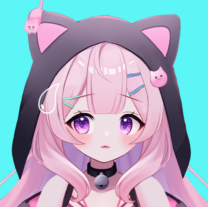 Cat Girl Vtuber Avatar 2d Live 2d with 5 Expressions Iphone Traking For twitch