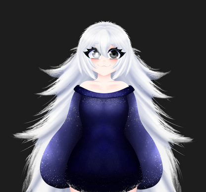 Fox Vtuber avatar 2d vtuber white hair fox girl