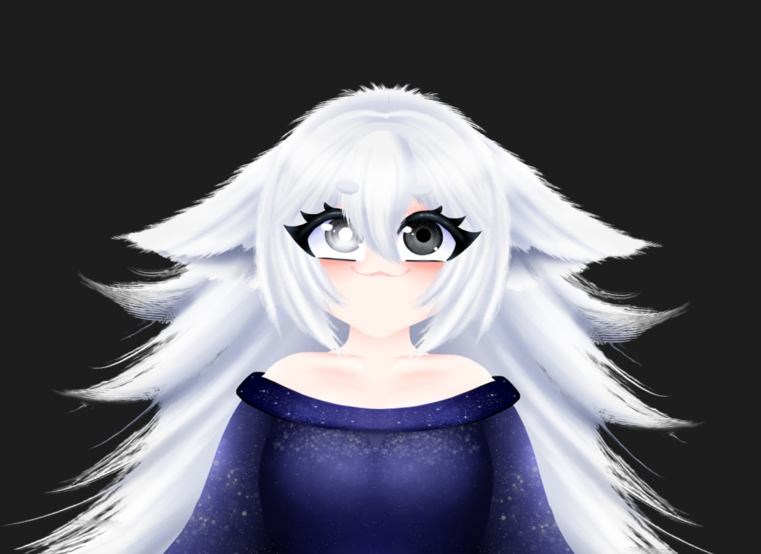 Fox Vtuber avatar 2d vtuber white hair fox girl