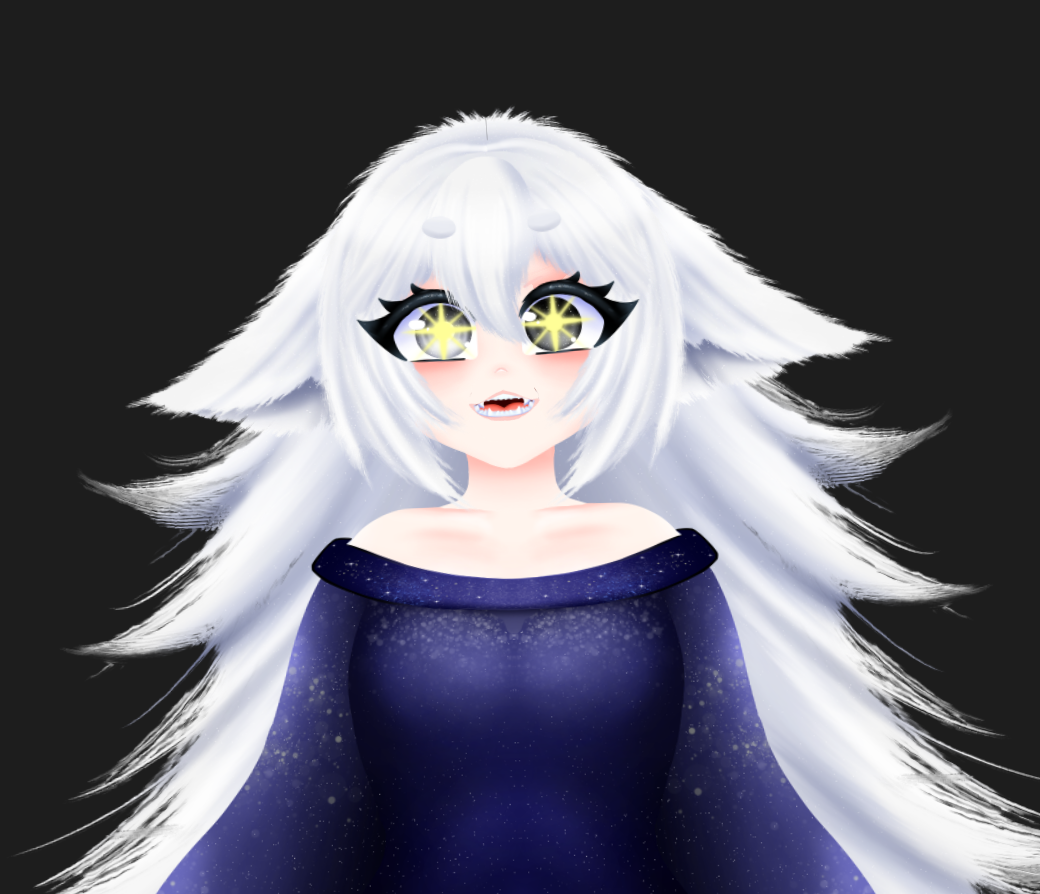 Fox Vtuber avatar 2d vtuber white hair fox girl