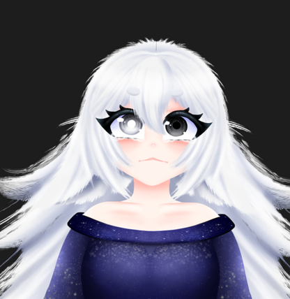 Fox Vtuber avatar 2d vtuber white hair fox girl