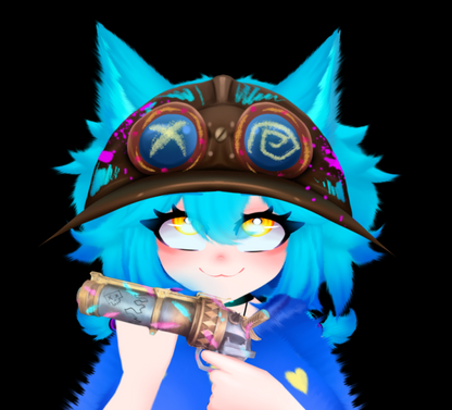 Vtuber Asset Arcane 2 Isha gorro y pistola de Jinx