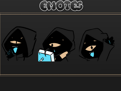 2d Vtuber Avatar With Overlay Twitch Dark Night Emotes And Panels Complete Pack Stream Twitch or Youtube