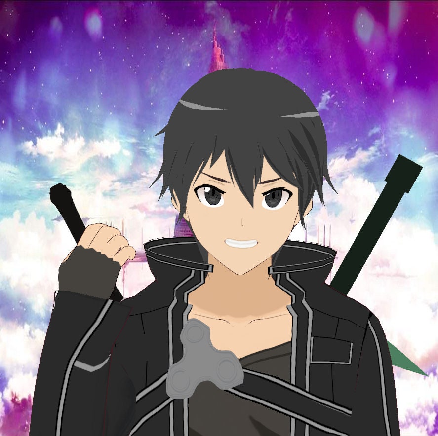 Kirito Avatar Anime Vtuber 3d avatar Vrchat Vrm