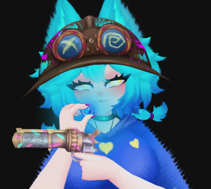 Vtuber Asset Arcane 2 Isha gorro y pistola de Jinx